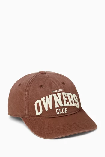 كاب بيسبول بشعار Owners Club قطن تويل بلون باهت