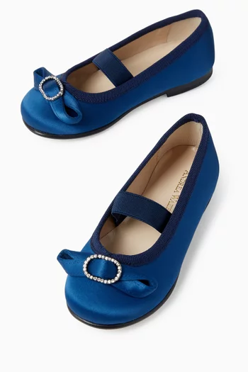 Amira Mini Ballerina Pumps in Satin