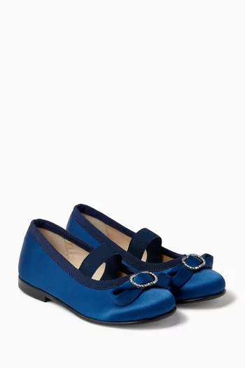 Amira Mini Ballerina Pumps in Satin