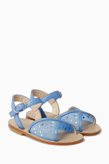 Katy Mini Glitz Sandals in Mesh