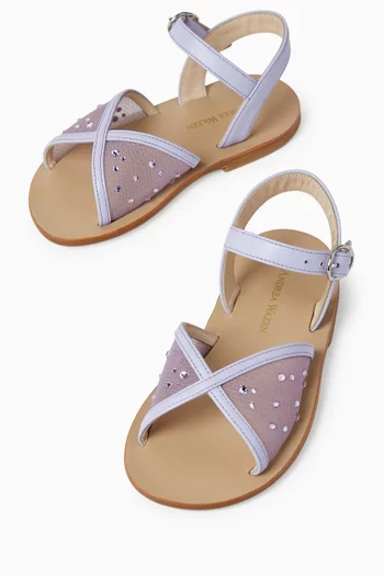 Katy Mini Glitz Sandals in Mesh