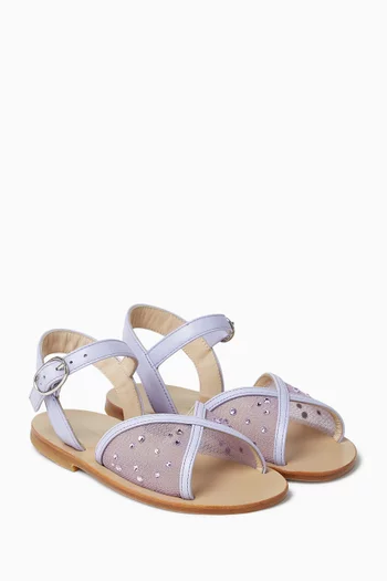 Katy Mini Glitz Sandals in Mesh