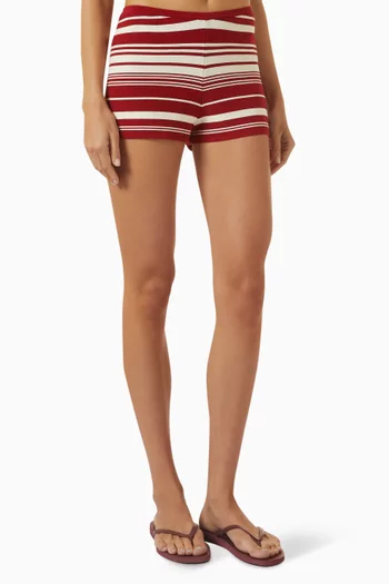 Playa Stripe Mini Shorts