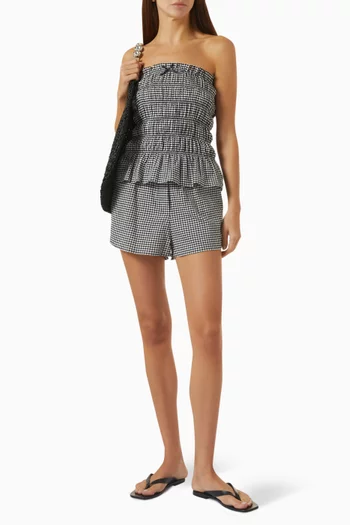 Leya Gingham Shorts in Cotton
