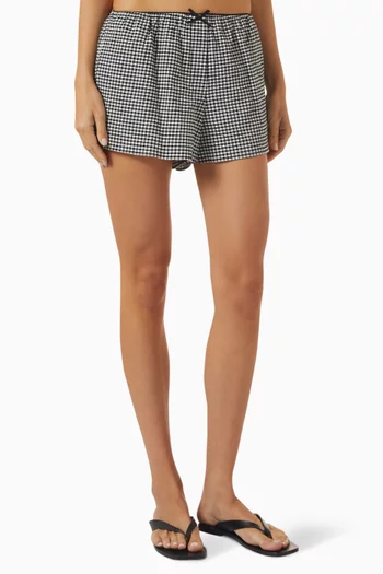 Leya Gingham Shorts in Cotton