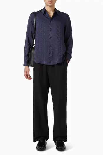 Jacquard Cross Shirt in Viscose