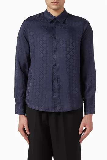 Jacquard Cross Shirt in Viscose