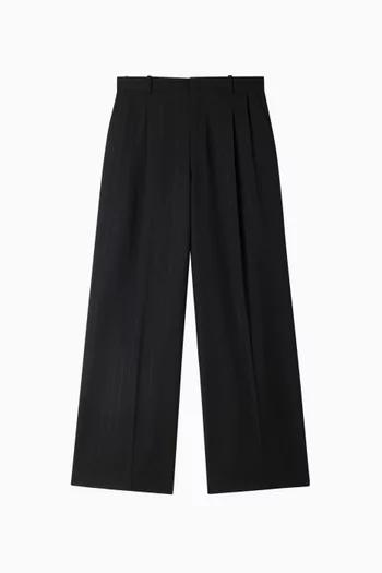 Striped Wide-leg Pants