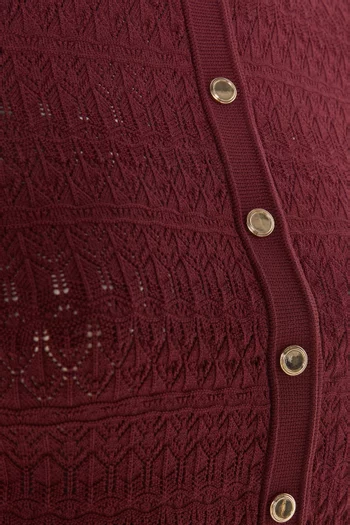 كارديغان قصير ومنسوج