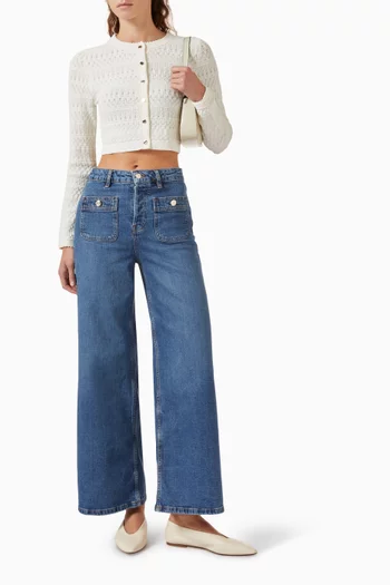 Cropped Cardigan in Knit