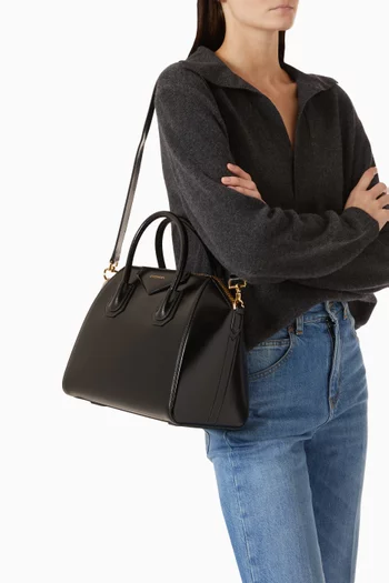 Small Antigona Bag in Calfskin Leather