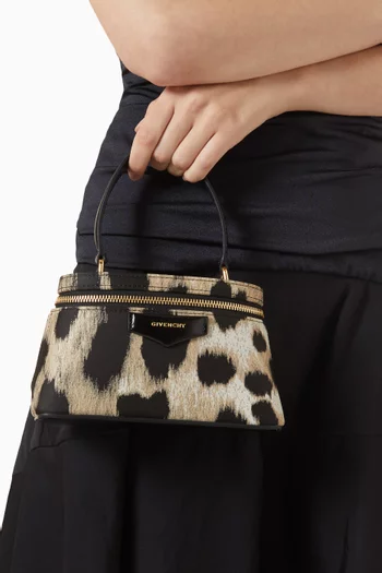 Antigona Cow-print Vanity Bag in Leopard-