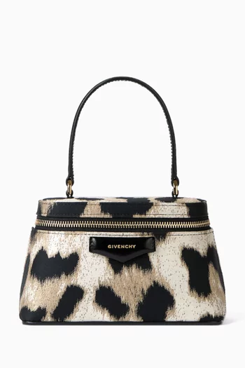 Antigona Cow-print Vanity Bag in Leopard-