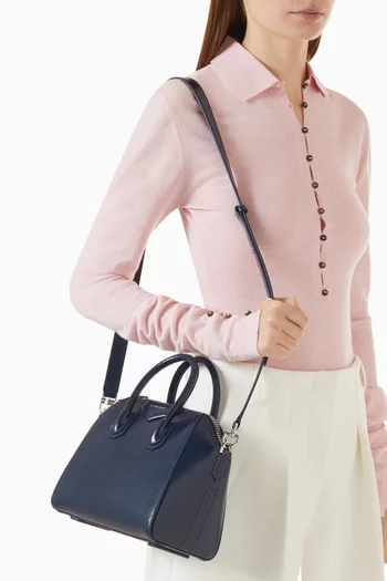 Mini Antigona Tote Bag in Box Leather