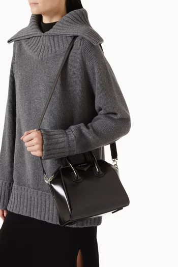 Mini Antigona Tote Bag in Box Leather