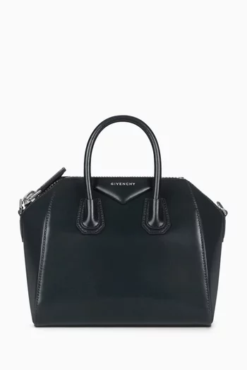 Mini Antigona Tote Bag in Box Leather