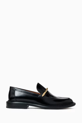 Pinch Loafer Flats in Leather