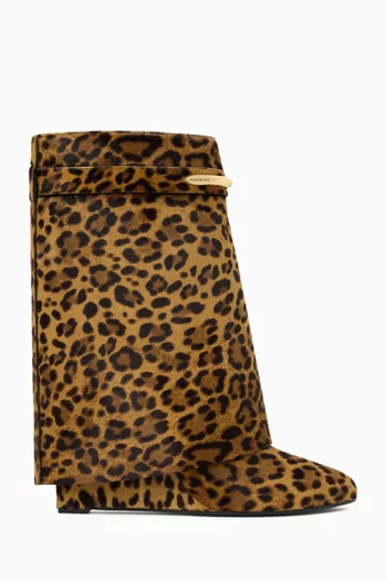 Shark Pinch 90 Wedge Boots in Pony Leather