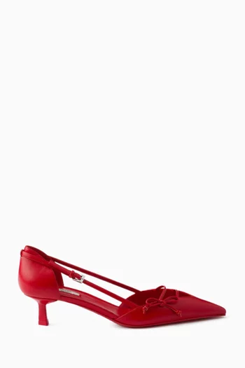 Open-side 45 Pumps in Leather