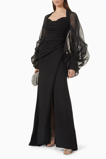 Brithe Gown in Crepe & Organza