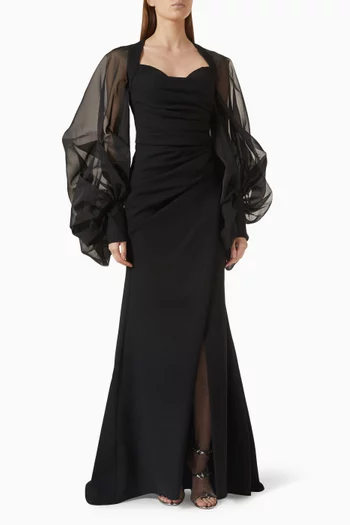Brithe Gown in Crepe & Organza