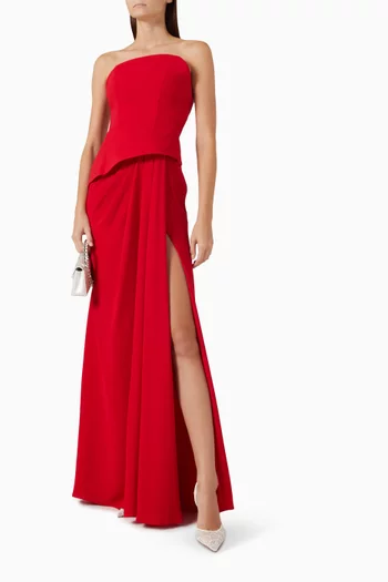 Inara Lace-back Gown in Crepe