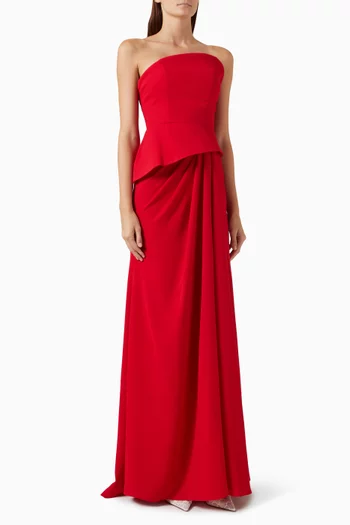 Inara Lace-back Gown in Crepe