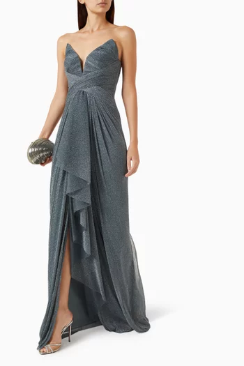 Shrub Ruffle Gown in Jersey