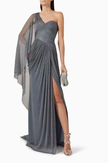 Lynette Cape Gown in Jersey
