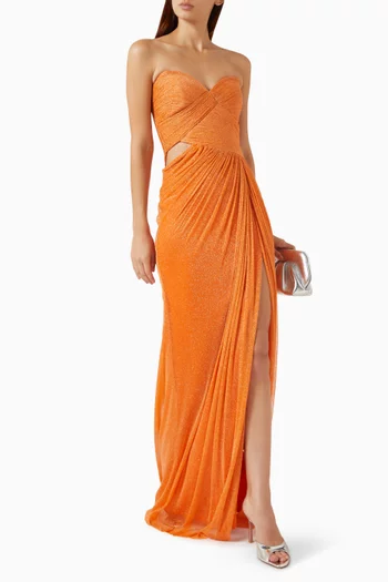 Belda Slit Gown in Jersey