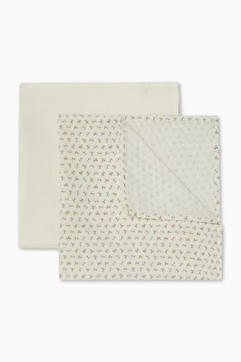 Doudou Swaddle Blankets in Organic Cotton , Set of 2