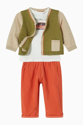 Tahiel Colour-Block Cardigan