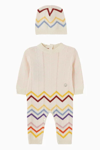 Zigzag Sleepsuit & Hat Set