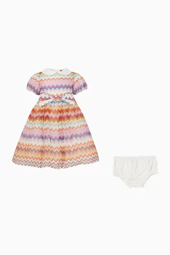 Zigzag Bow Detail Dress