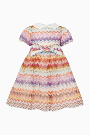 Zigzag Bow Detail Dress
