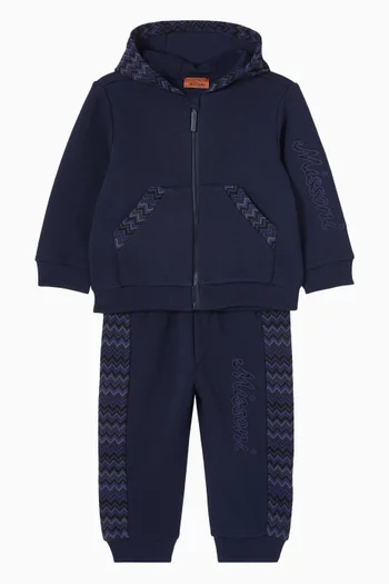 Hooded Zip Sweatshirt in Cotton