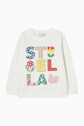 Logo Patchwork Sweatshirt in Cotton