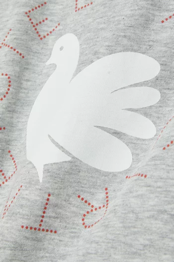 Swan & Logo T-shirt in Cotton