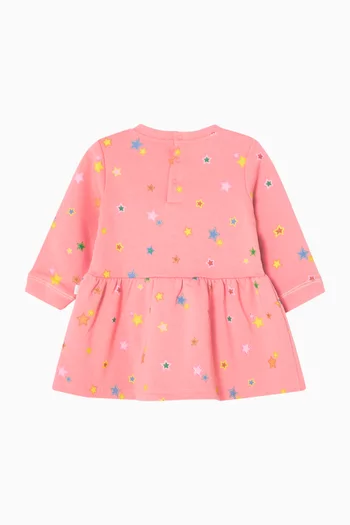 Star-Print Dress in Cotton