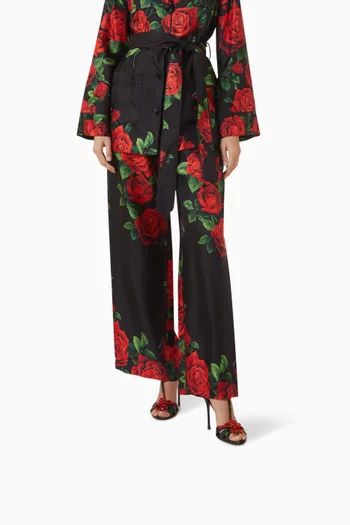 Keira 105 2.0 Rose-print Brocade Sandals