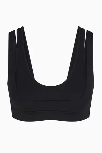 Matte Double Strap Scoop Bra