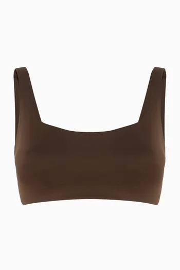 Matte Scoop Neck Bra