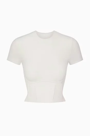 Matte Cropped Corset T-shirt