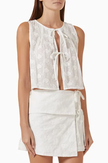Anisa Embriodered Top in Cotton