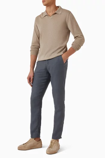 Wexford Buttonless Polo Sweater in Knit