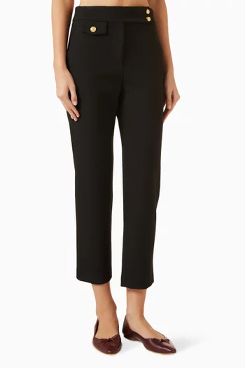 Renzo Crest Button Crop Pants