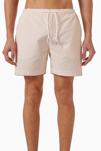 Lytham Swim Shorts in Seersucker