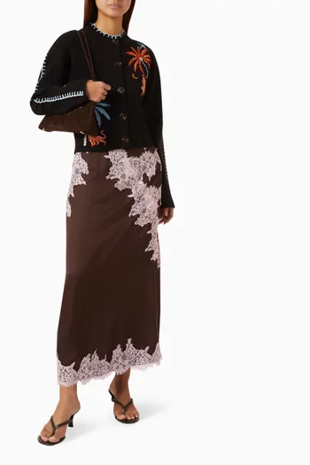 Tigress Embroidered Cardigan in Knit