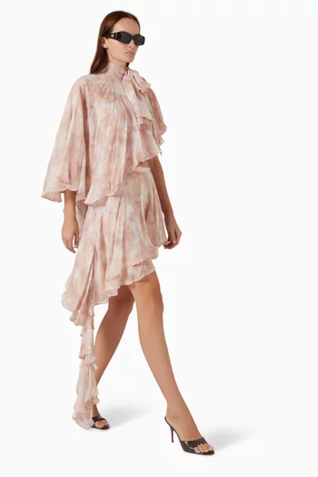 Asymmetric Skirt in Silk