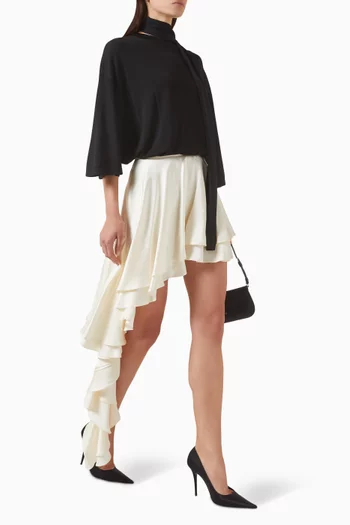 Asymmetric Skirt in Viscose